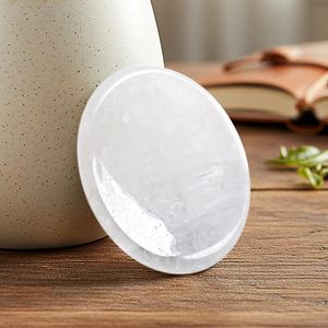 Piedra de Cuarzo Transparente Natural Tallada a Mano en Forma Ovalada, Piedra de Meditación Pulida para el Pulgar, Regalo, Decoración del Hogar - Product Image 1