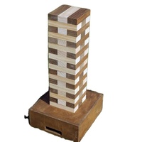 Jeu de jardin personnalisable Tumble Tower avec logo de conception standard Jeu de blocs de couleurs pour enfants