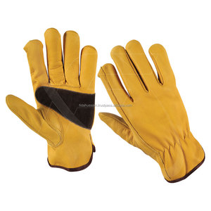 Gants de conducteur en cuir grain 2025 Keystone style pouce sans doublure Gants de sécurité pour hommes pour le travail industriel - Product Image 1
