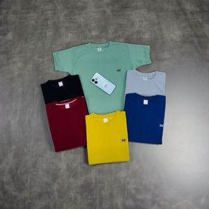 Camisetas de Cuello Redondo para Hombre, Jacquard Pesado, Venta al Por Mayor, Personalizadas, de Alta Calidad, Multicolores, Antiarrugas, Transpirables, Impresión Digital Directa - Product Image 4