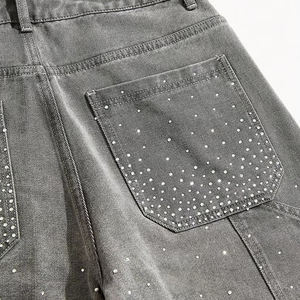 Pantalones Cortos MA con Pedrería para Hombre, Nuevos, Cosidos, Hechos a Medida, Cómodos, Antiarrugas, de Primera Calidad, con Precio al por Mayor - Product Image 3