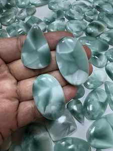 Magnifiques cristaux de quartz bleu en vrac, taille ovale, cabochon 25-30mm, faits à la main pour la fabrication de bijoux, vente en gros AAMNA GEMS - Product Image 3
