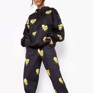 2026 Custom Sweat Suit Tracksuit Set Ladies Jogger Sets Women's Clothing Tracksuits For Women with screen <b>printing</b> logo unisex - Product Image 4