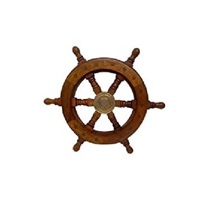 Wooden <b>Ship</b> <b>Wheel</b> Maritime Coastline Accent Developed to Transform Residential Spaces with Vintage Ocean Inspired Style - Product Image 2