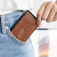 Porte-cartes RFID bloquant, boîte pour cartes de crédit, porte-cartes pour hommes, portefeuilles fins, aluminium, RFID métallique, portefeuille unique