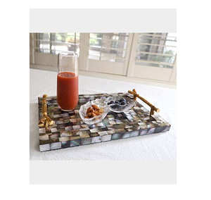 Bandeja de Nácar para Café y Desayuno, Bandeja Decorativa Artesanal Premium, Bandeja de Nácar al Mejor Precio - Product Image 1
