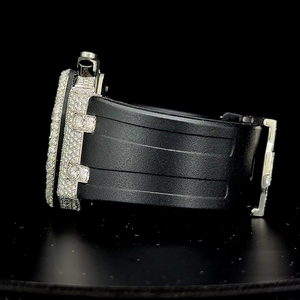 นาฬิกาสายยางแบบครึ่งสายประดับเพชรโมอิสซาไนต์คุณภาพพรีเมียม ผ่านการทดสอบเพชร พร้อมกล่อง - Product Image 5