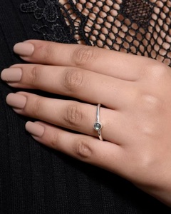 925 Sterling Silver Natural Blue Flash Labradorite <b>Ring</b> Minimalist <b>Dainty</b> Stackable Gemstone <b>Ring</b> for Women - Product Image 6