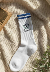 Women Eco-Friendly Anti-Slip Yoga Daily Use Crew <b>Socks</b> Ribbed Knit Letter Embroidery Striped Mid Calf Breathable <b>Soft</b> Casual - Product Image 2