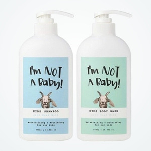 Set de regalo para el cuidado personal, K-Beauty coreano, Aimnateobeibi, champú infantil de leche de cabra 500ml, gel de baño 500ml, hecho en Corea - Product Image 3