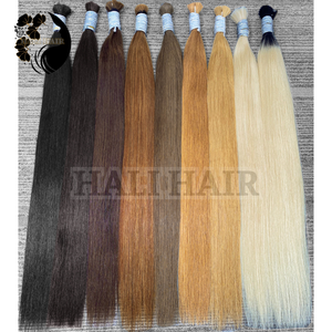 Extensiones de cabello humano alineadas con cutícula recta vietnamita 100% a granel de alta calidad suave sedoso sin enredos doble teñido - Product Image 5