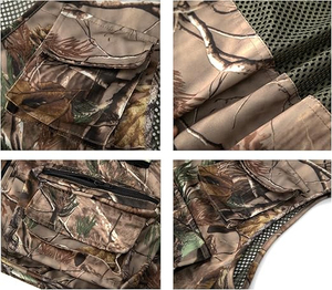 Chaleco de caza para terrenos elevados, color naranja brillante, chaleco de caza para aves en el bosque, de lona, transpirable, con múltiples bolsillos, de alta calidad. - Product Image 6