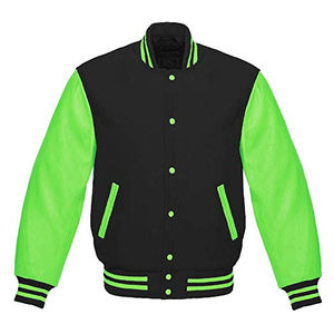 Meilleure vente sur mesure Letterman Top Baseball doudoune veste haute laine cuir manches Stand nouveauté approvisionnement en gros - Product Image 3