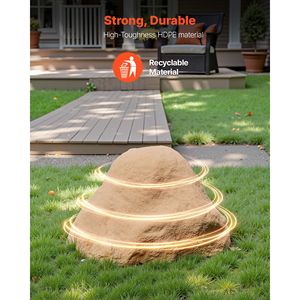 Copertura per Pompa da Esterno in Finta Roccia con Texture Naturale Realistica, Leggera e Resistente alle Intemperie in Poliresina, Copertura Artistica in Finta Roccia - Product Image 3