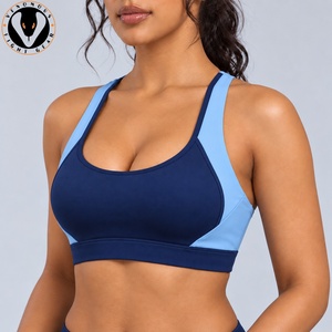 Soutien-gorge de sport supérieur en tissu extensible et lisse, ajustement flexible pour la gym, l'exercice, la course à pied, le Pilates et un style de vie actif - Product Image 4