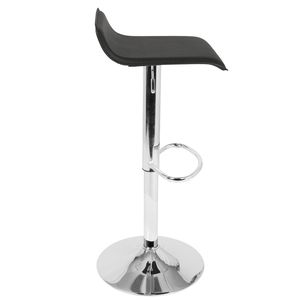 Set di 2 sgabelli da bar Ale Contemporary regolabili in pelle PU nera - Product Image 3