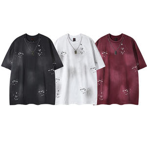 เสื้อยืดโอเวอร์ไซส์สีขาวสำหรับผู้ชาย แขนสั้น ลายพิมพ์สไตล์สตรีท คอกลม ผ้าฝ้ายเจอร์ซีย์ 100% ทรงพอดีตัว - Product Image 2