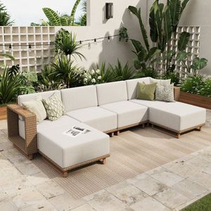 Outdoor Teak Sectional <b>Sofa</b> Patio Furniture L Shape <b>Garden</b> <b>Sofa</b> Indonesia Manufacturer - Product Image 1