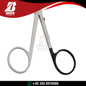 Pinzas de Oreja de Cocodrilo de 70 mm, Acero Inoxidable, Extra Finas, Dentadas, Anguladas hacia Arriba, Acabado Negro, Instrumento Quirúrgico Manual para Otorrinolaringología - Product Image 4