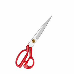 Red Multi-Purpose Scissors Stainless Steel Smooth <b>Edge</b> <b>Plastic</b> Handle Non-Foldable DIY Grade Cutting Tool - Product Image 5
