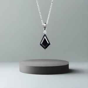 Collar Único de Ónix Negro con Corte de Cometa, Plata de Ley 925, Chapado en Oro de 14K, Colgante de Dos Piedras, Regalo para Mujer - Product Image 5