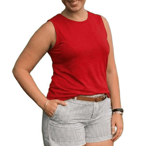 Camiseta sin Mangas para Mujer, Estilo Contemporáneo, Diseño Moderno, Tejido Acanalado, Deportiva, Hermosa, para Uso en Exteriores - Product Image 4