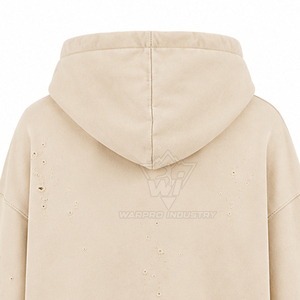 Sudaderas con efecto desgastado para mujer, de algodón grueso, con logotipo personalizado, lavadas, fabricante OEM ODM - Product Image 6