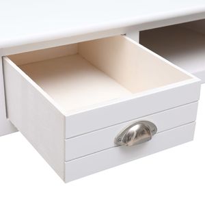 Escritorio de escritura de madera blanca 43,3 \ "x17.7 \" x29.9 \ "para uso en computadora - Product Image 6