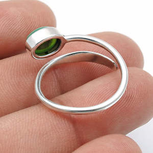 925 <b>Sterling</b> <b>Silver</b> Bulk Lot <b>Rings</b> Bezel <b>Set</b> Oval Cut Chrysoprase Gemstone Bohemian Jewelry Available At Wholesale Price - Product Image 4