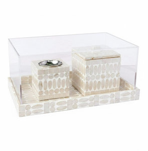 Meilleures ventes : Ensemble brûleur à bakhoor incrusté de nacre de Dubaï avec boîte et couvercle en acrylique, idéal pour offrir et servir du bakhoor pendant le Ramadan - Product Image 4