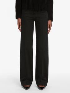 Pantalones deportivos de forro polar transpirable para mujer, corte holgado, con logo personalizado impreso, cintura media, diseño frontal plano informal, color negro - Product Image 4