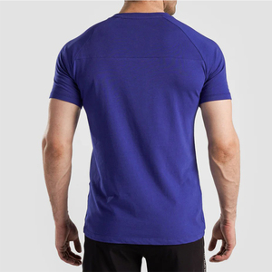Wholesale Customized Logo <b>Men's</b> High Quality Running T-Shirts Slim Fit <b>Half</b> <b>Sleeve</b> Spandex/Cotton Quick Dry Breathable - Product Image 3