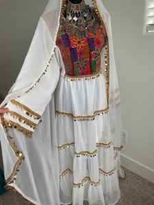 ชุดแต่งงานแบบอัฟกันทำมือขายส่ง คุณภาพดีที่สุด ผ้าฝ้ายอัฟกันคูชี พร้อมงานปัก - Product Image 5