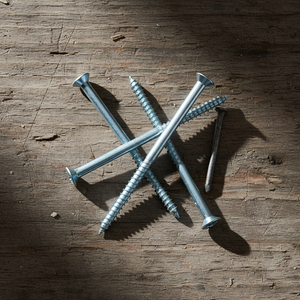 Yellow/White Zinc Plated Countersunk Wood <b>Screws</b> - Heavy Duty Partial Thread Steel Fasteners - Product Image 1