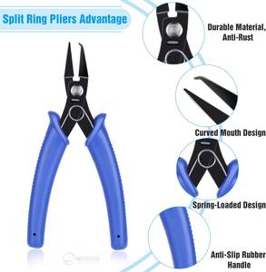 2 Piece Stainless Steel <b>Split</b> <b>Ring</b> Pliers Set for Jewelry Making Jump <b>Ring</b> Opening Tool for Key Chain Repair Beading Craft - Product Image 4