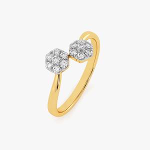 Women's Yellow Gold <b>Diamond</b> <b>Ring</b> Round Brilliant Cut Classic Engagement Jewelry G Color Natural <b>Diamonds</b> - Product Image 1
