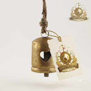 Campana Colgante de Metal con Acabado Plateado Pulido y Cinta Roja, Adorno para Árbol de Navidad, Proveedor Mayorista - Product Image 5
