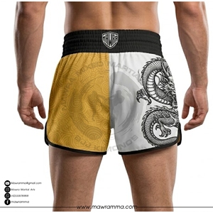 Custom MAWRA Gold <b>Dragon</b> Muay Thai Shorts Professional Breathable Kickboxing MMA Training Trunks Men Women Boxing Pants 2026 - Product Image 2