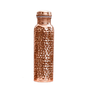 High Quality Handmade Hammered Pure Copper Water Bottle Custom Logo Eco-Friendly Seamless Copper Drinkware <b>Flask</b> For Gym Gift - Product Image 6