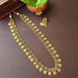 Lakshmi Design Regular Brass Alloy with Gold Plating Wedding Fashion Jewelry Set - Product Image 1