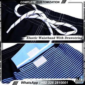 Shorts de Baño a Rayas para Hombre con Cintura Ajustable, Secado Rápido, Traje de Baño Informal para Piscina y Vacaciones - Product Image 5