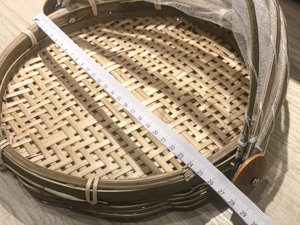 Round Bamboo Winnowing <b>Basket</b> Tray Shallow Woven <b>Display</b> Tray Fruit Serving Home Decor Wholesale Supplier - Product Image 5