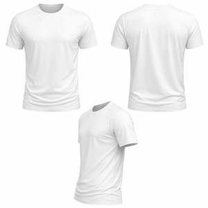 Camiseta Blanca Lisa de Punto para Hombre, Transpirable, de Secado Rápido, Holgada, Informal, para Gimnasio, Deportes, Camiseta Básica de Verano - Product Image 4