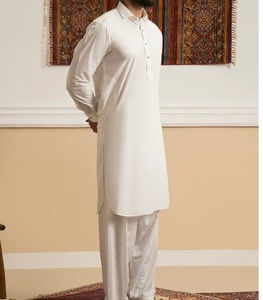 OEM ODM Vente en gros Usine Hommes Décontracté Pakistanais Musulman Shalwar Kameez Blanc Coton Ethnique Ensemble 2 Pièces Robes de Mariage - Product Image 6