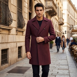 <b>Long</b> Windproof Woolen Eco-Friendly Fashion Streetwear Overcoat Eco-Friendly Fashion Streetwear Casual Warm Plus Size <b>Coat</b> - Product Image 3