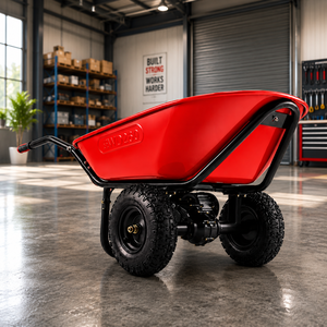 Brouette électrique Tayo 260 kg à 2 roues, benne basculante robuste en métal pour la construction agricole et l'entrepôt - Product Image 1