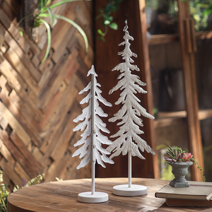 Décoration de table de Noël en métal, ornement d'arbre blanc pour la décoration de Noël à la maison, cadeaux - Product Image 5