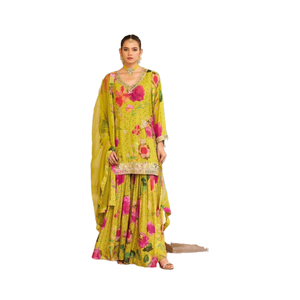 Nueva colección de adultos Ready-Made Salwar Kameez Real Chinon Bordado Trabajo Tamaño libre para fiestas Ropa india y pakistaní - Product Image 1