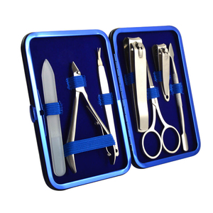 Factory Choice Precision Nail Treatment <b>Manicure</b> <b>Kit</b> with Cuticle Trimmer Glass File Grooming Accessories Aluminum Carry Case - Product Image 2