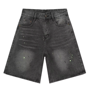 Fashion Denim Jorts Men Wide Leg Vintage Jean Shorts Custom Apparel Factory - Product Image 1
